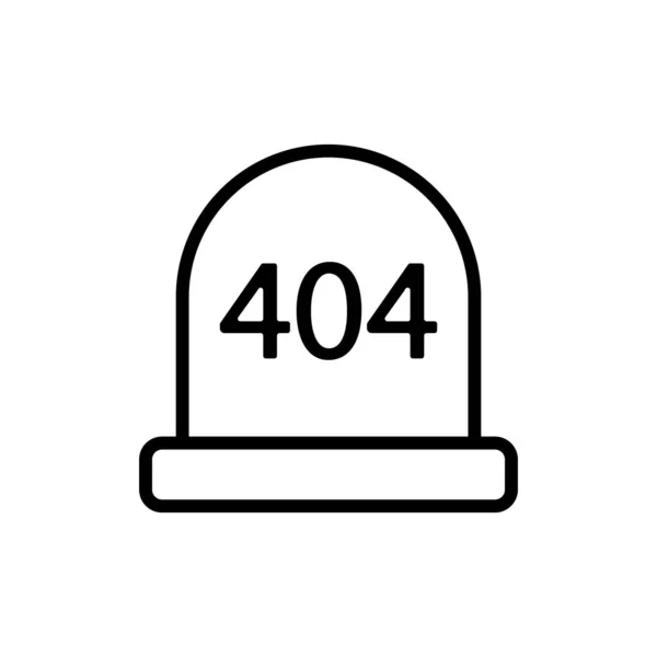 Помилка 404 векторна піктограма. Ізольована контурна символьна ілюстрація — стоковий вектор