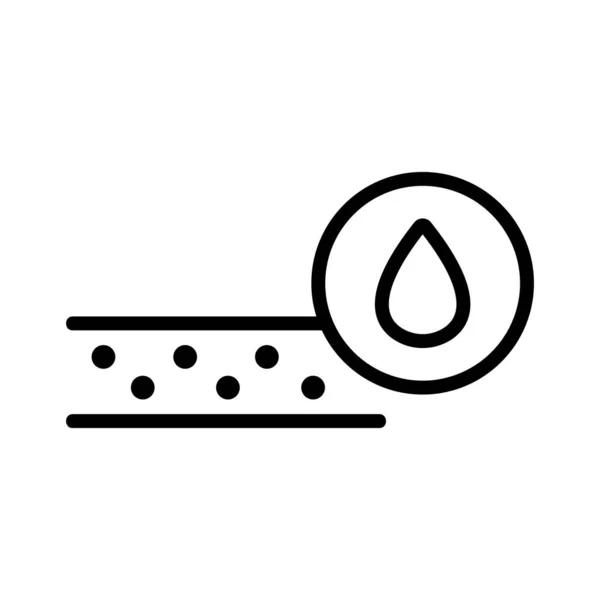 Wasserabweisendes Vektorsymbol. Isolierte Kontursymboldarstellung — Stockvektor