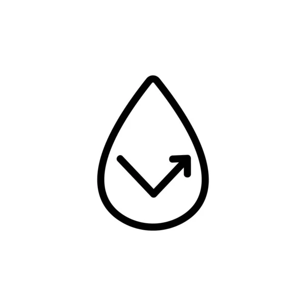 Icono vectorial repelente al agua. Ilustración del símbolo de contorno aislado — Archivo Imágenes Vectoriales