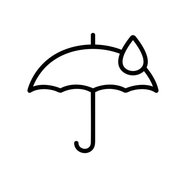 Icona vettoriale idrorepellente. Illustrazione del simbolo del contorno isolato — Vettoriale Stock