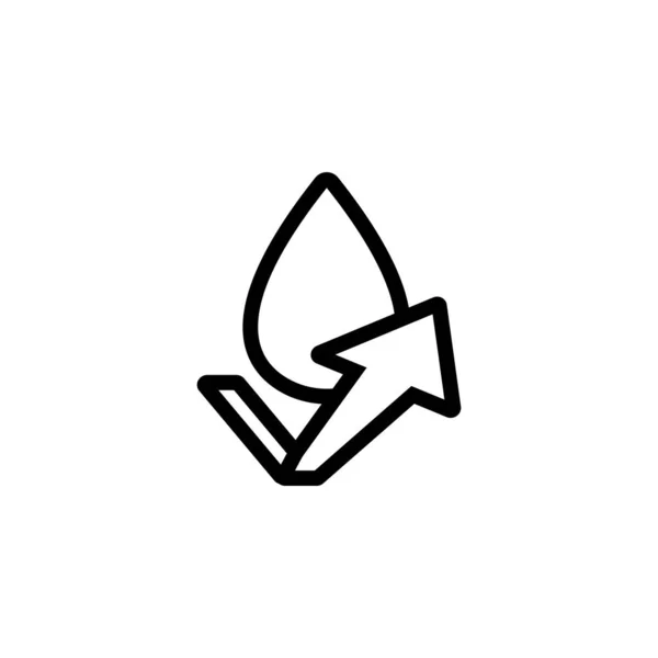 Vodoodpudivá vektorová ikona. Izolovaný obrysový symbol ilustrace — Stockový vektor