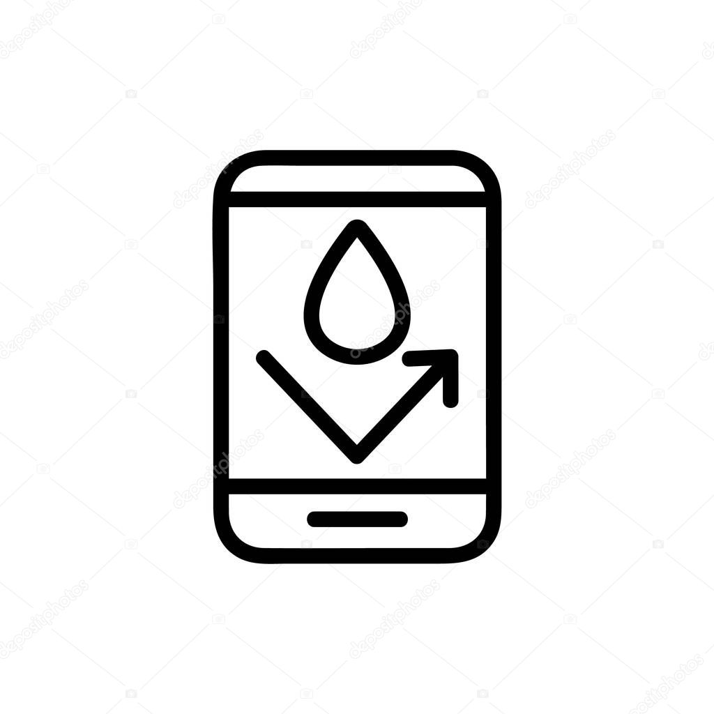 water-repellent vector icon. Isolated contour symbol illustration