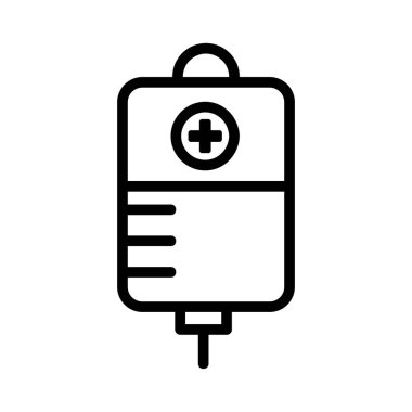 Kan ikonu vektörü yükleniyor. İzole edilmiş kontür sembolü gösterimi