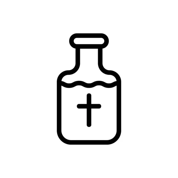 Holy water icon vector. Isolated contour symbol illustration — Stock Vector