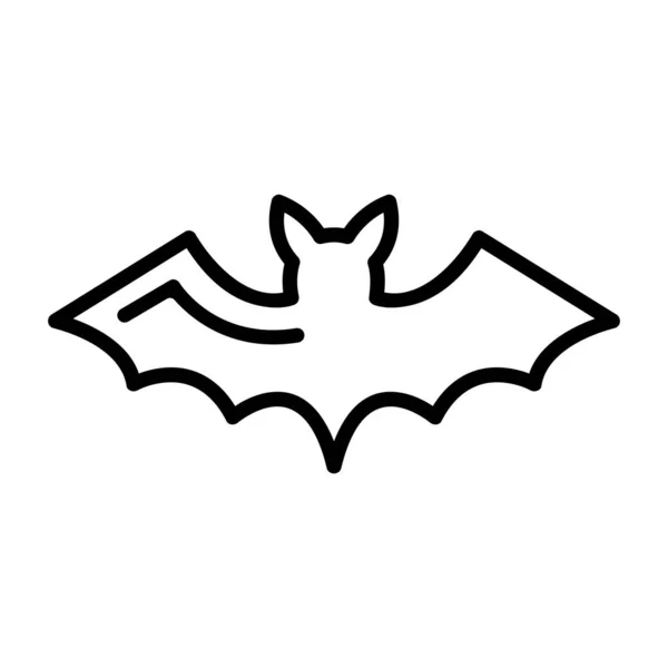 Vecteur d'icône de chauve-souris. Illustration de symbole de contour isolé — Image vectorielle