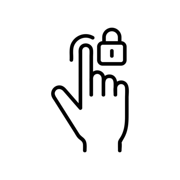 Controle no vetor ícone touchscreen. Isolado contorno símbolo ilustração —  Vetores de Stock