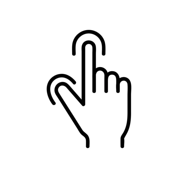 Controle no vetor ícone touchscreen. Isolado contorno símbolo ilustração — Vetor de Stock