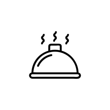 Resepsiyon ikon vektörünü ara. İzole edilmiş kontür sembolü gösterimi