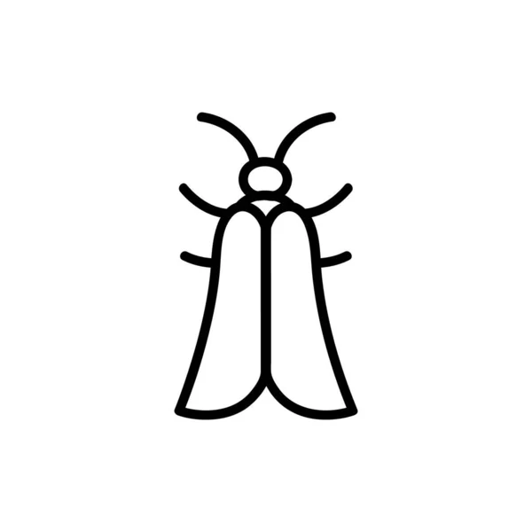 Moth ikon vektor. Isolerad kontur symbol illustration — Stock vektor