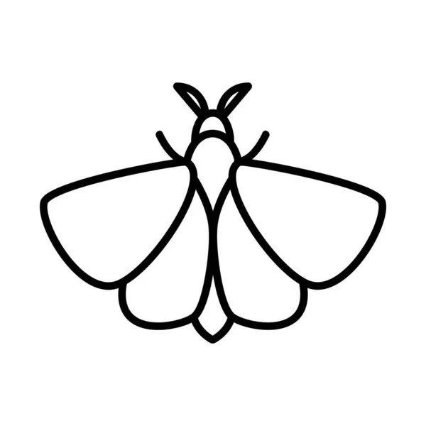Moth icône vecteur. Illustration de symbole de contour isolé — Image vectorielle