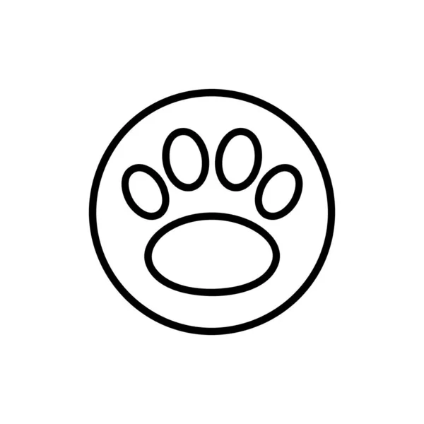 Жити з тваринами дозволено іконою вектора. Ізольована контурна символьна ілюстрація — стоковий вектор