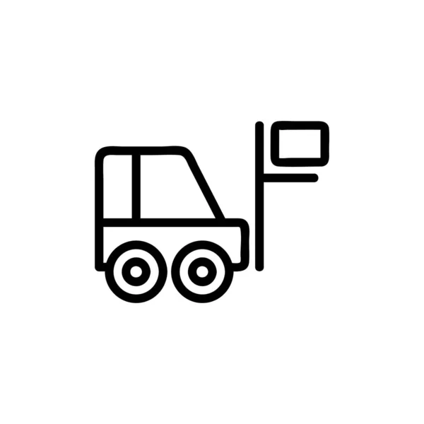 Gaffeltruckens ikon vektor. Isolerad kontur symbol illustration — Stock vektor