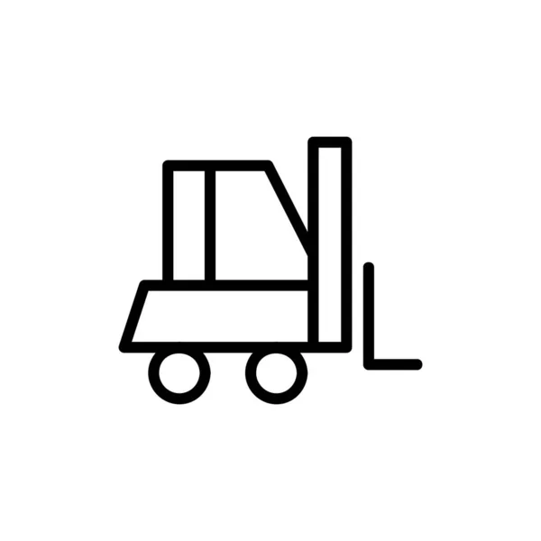 Il vettore dell'icona del carrello elevatore. Illustrazione del simbolo del contorno isolato — Vettoriale Stock