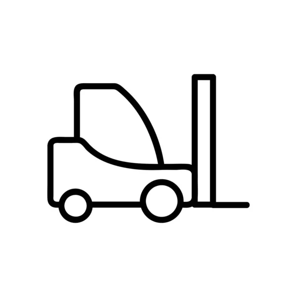 Forklift ikon vektörü. İzole edilmiş kontür sembolü gösterimi — Stok Vektör