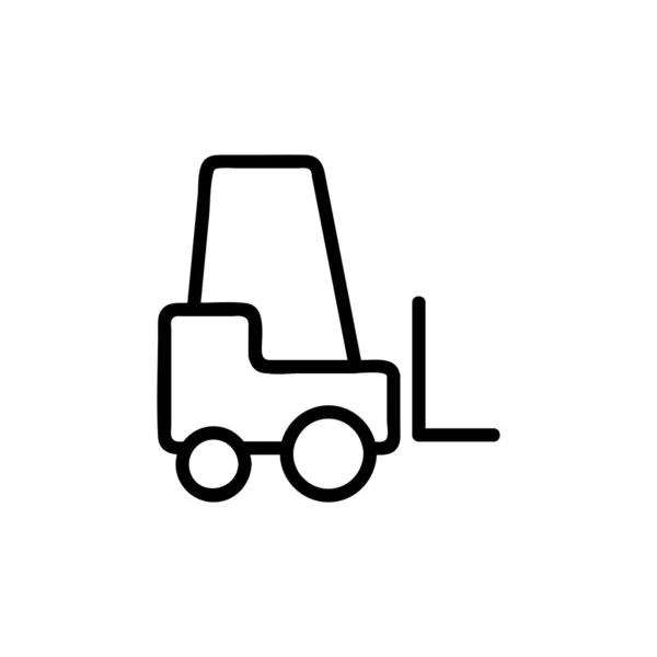 Ikona wózka widłowego. Ilustracja izolowanego symbolu konturu — Wektor stockowy