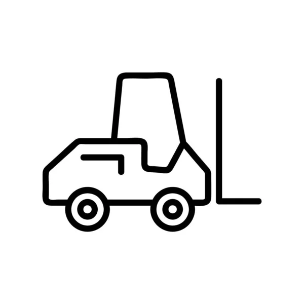 The forklift icon vector. Isolated contour symbol illustration — Stock Vector