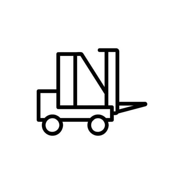Forklift ikon vektörü. İzole edilmiş kontür sembolü gösterimi — Stok Vektör