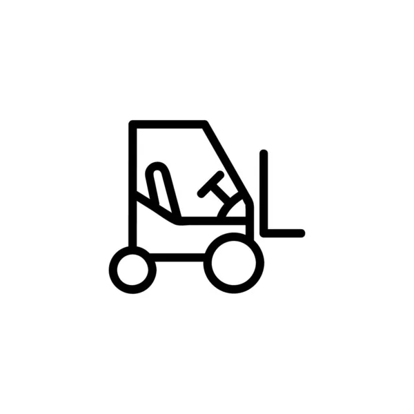 The forklift icon vector. Isolated contour symbol illustration — Stock Vector