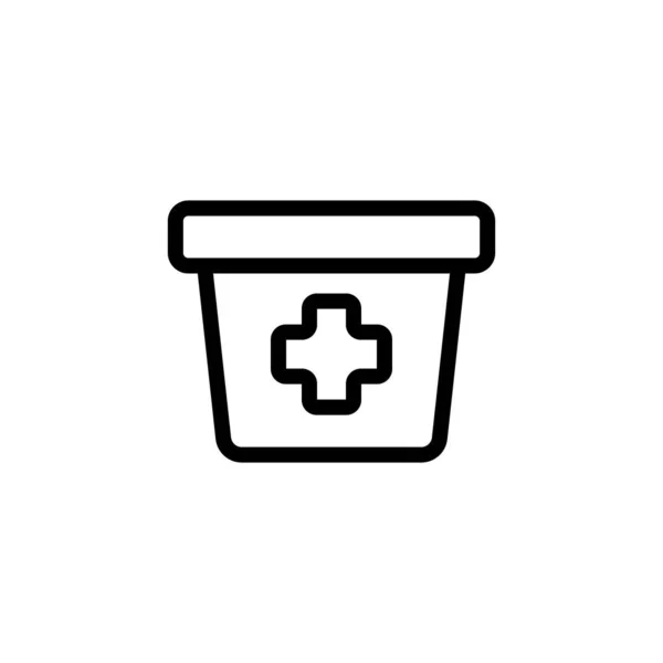 First aid kit icon vector. Isolated contour symbol illustration — ストックベクタ