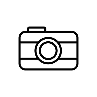 Su altı çekim ikon vektörü için kamera. İzole edilmiş kontür sembolü gösterimi