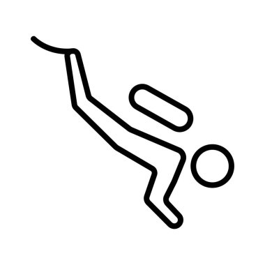 Su ikonu vektörünün altına dalın. İzole edilmiş kontür sembolü gösterimi