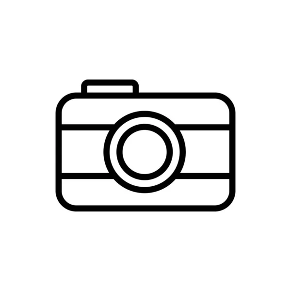 水中撮影アイコンベクトル用カメラ。独立した輪郭シンボルイラスト — ストックベクタ
