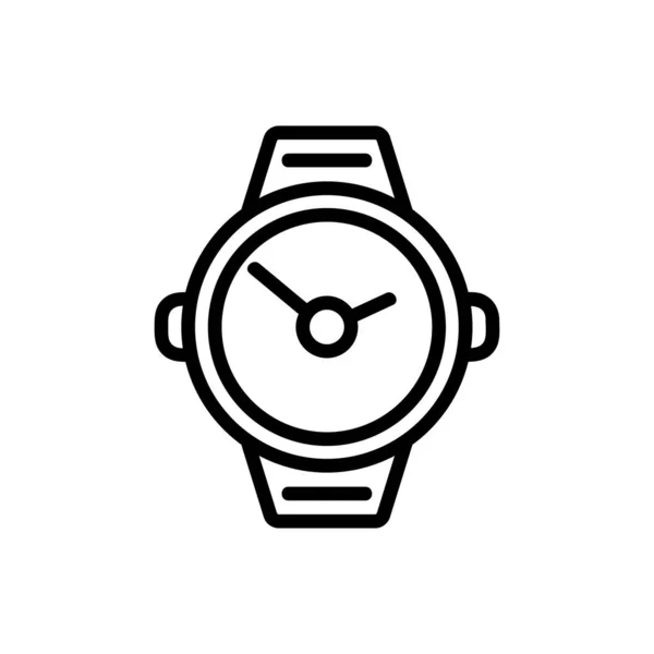 Vetor ícone relógio subaquático. Isolado contorno símbolo ilustração — Vetor de Stock