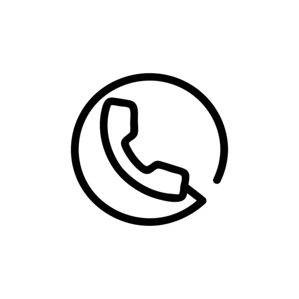 Handset op de draad icoon vector. Geïsoleerde contoursymbool illustratie — Stockvector