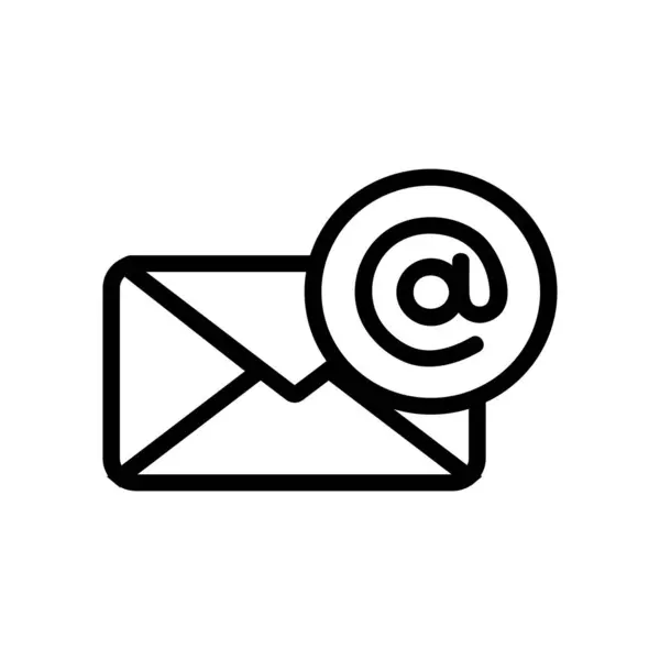 E-mail icoon vector. Geïsoleerde contoursymbool illustratie — Stockvector
