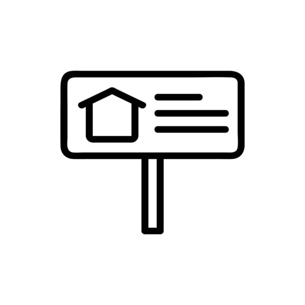 Plaketa před domovním vektorem ikon. Izolovaný obrysový symbol ilustrace — Stockový vektor