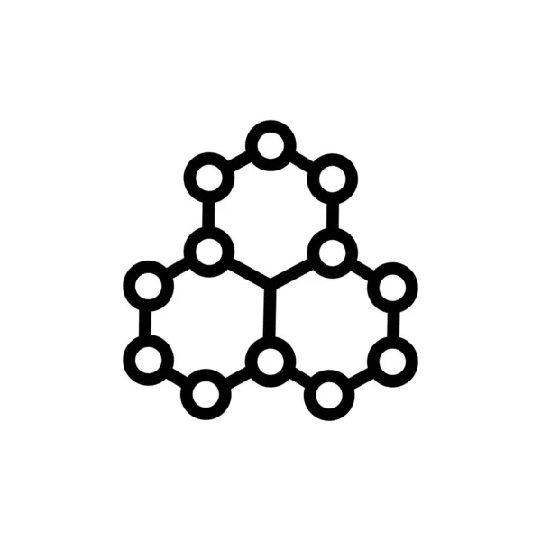 La composición química del icono del vector. Ilustración del símbolo de contorno aislado — Archivo Imágenes Vectoriales