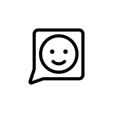 Eğlenceli bir mesaj ikonu vektörü. İzole edilmiş kontür sembolü gösterimi