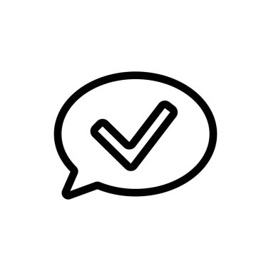 İleti simgesi vektörünü oku. İzole edilmiş kontür sembolü gösterimi