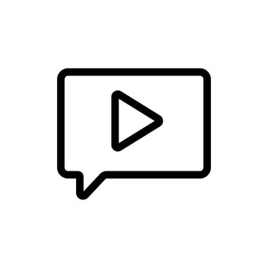 Vektör simgesinin sesiyle mesaj. İzole edilmiş kontür sembolü gösterimi