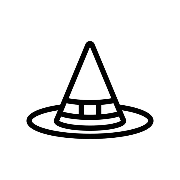 Mag şapka simgesi vektörü. İzole edilmiş kontür sembolü gösterimi — Stok Vektör