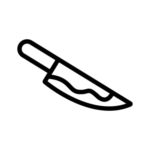 Kniv i blod ikonen vektor. Isolerad kontur symbol illustration — Stock vektor