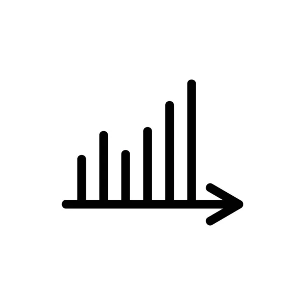 Wektor wykresu. Ilustracja izolowanego symbolu konturu — Wektor stockowy