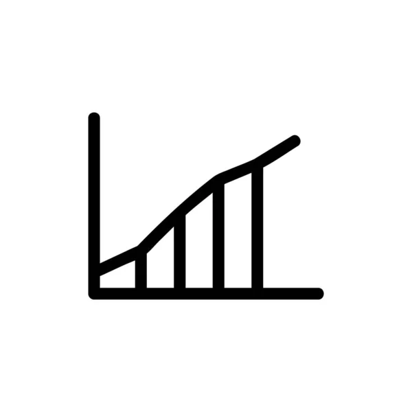 Gráfico para aumentar el rendimiento del icono del vector. Ilustración del símbolo de contorno aislado — Vector de stock