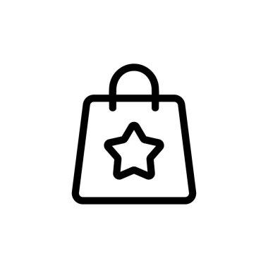 Hediye paketi ikon vektörü. İzole edilmiş kontür sembolü gösterimi