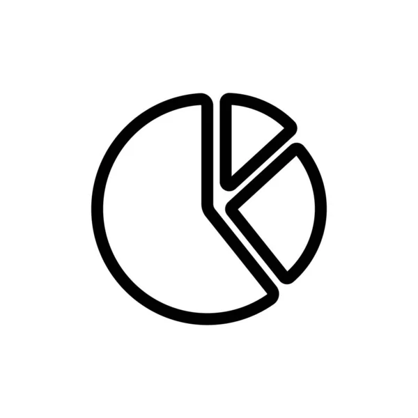 Dzielenie wektora ikony wykresu. Ilustracja izolowanego symbolu konturu — Wektor stockowy