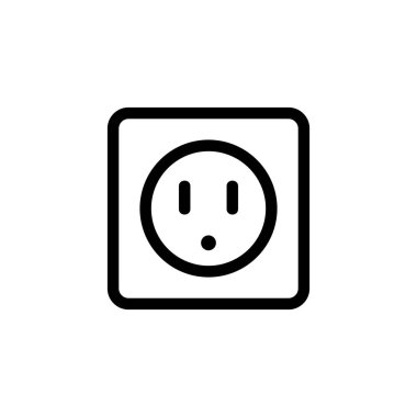 Çıkış simgesi vektörü. İzole edilmiş kontür sembolü gösterimi