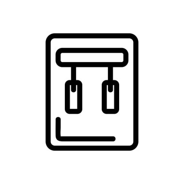 Elektrik bloğu ikon vektörü. İzole edilmiş kontür sembolü gösterimi