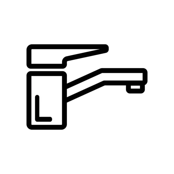 Vektor směšovače vody. Izolovaný obrysový symbol ilustrace — Stockový vektor