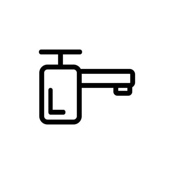 Mélangeur d'eau icône vecteur. Illustration de symbole de contour isolé — Image vectorielle
