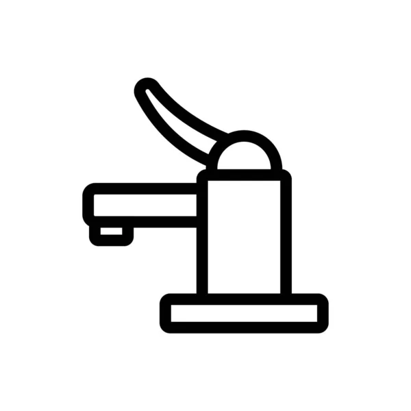 Misturador de água vector ícone. Isolado contorno símbolo ilustração —  Vetores de Stock