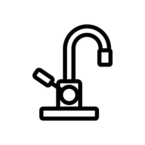 Vektor směšovače vody. Izolovaný obrysový symbol ilustrace — Stockový vektor