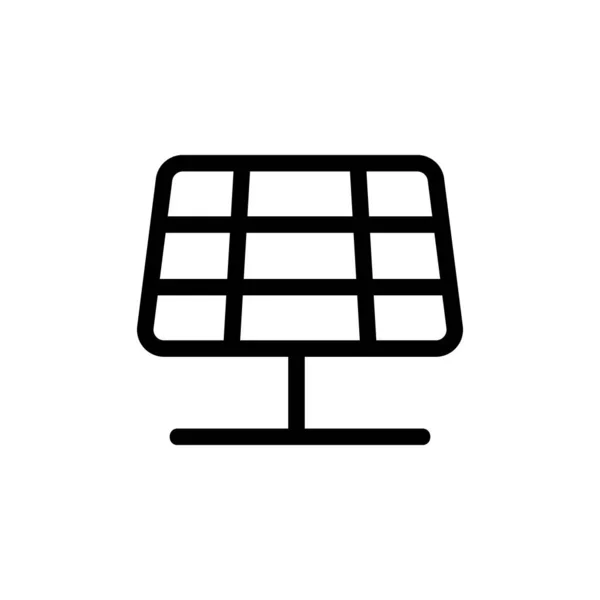 Zonnebatterij icoon vector. Geïsoleerde contoursymbool illustratie — Stockvector