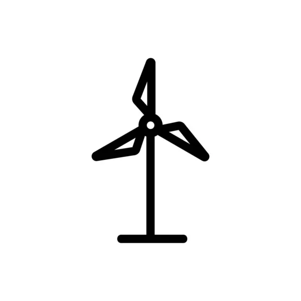 Vetor ícone do gerador de vento. Isolado contorno símbolo ilustração — Vetor de Stock