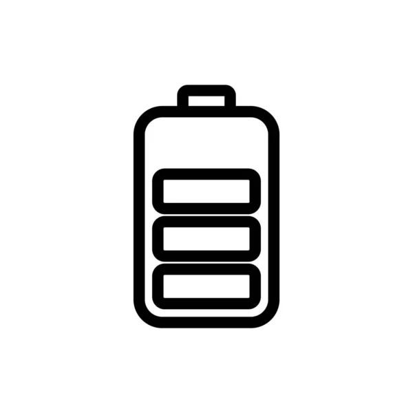 Vecteur d'icône de batterie. Illustration de symbole de contour isolé — Image vectorielle