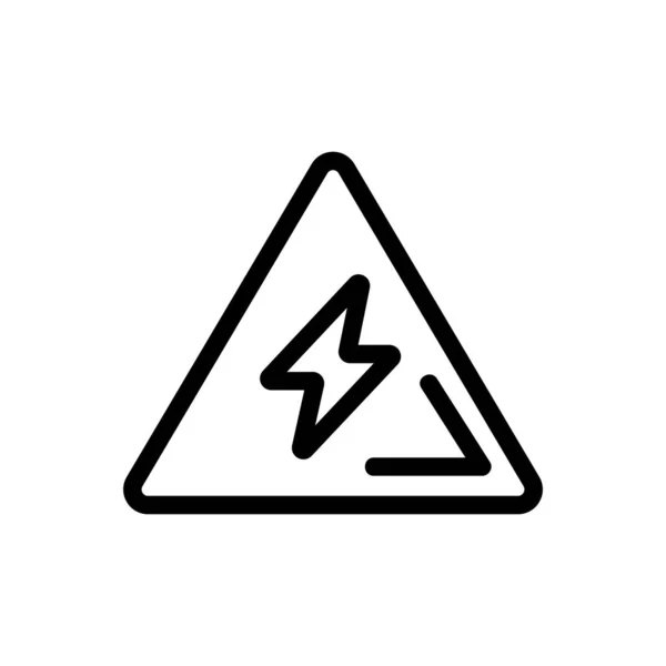 Delicatamente vettore icona dell'elettricità. Illustrazione del simbolo del contorno isolato — Vettoriale Stock